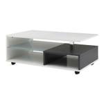 Table basse Sundsvall Verre dépoli - Anthracite / Blanc brillant