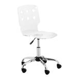 Chaise pivotante Tracy pour jeunes Plastique - Blanc transparent