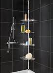 Etagère de douche pour angle Hauteur réglable - Acier inoxydable