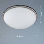 Plafondlamp Combi mat nikkel - Diameter lampenkap: 33 cm
