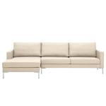 Ecksofa Portobello Echtleder Echtleder Gad: Creme - Breite: 251 cm - Longchair davorstehend links