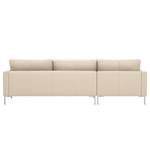 Ecksofa Portobello Echtleder Echtleder Gad: Creme - Breite: 251 cm - Longchair davorstehend links