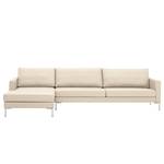 Ecksofa Portobello Echtleder Echtleder Gad: Creme - Breite: 293 cm - Longchair davorstehend links