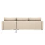 Ecksofa Portobello Echtleder Echtleder Gad: Creme - Breite: 207 cm - Longchair davorstehend rechts