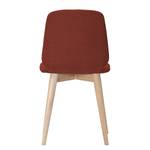 Gestoffeerde stoelen Helvig III geweven stof/massief eikenhout - Stof Vesta: Rood