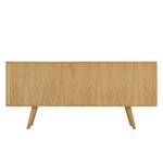 Sideboard Loca I Wildeiche massiv - Weiß / Wildeiche - Breite: 135 cm