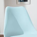 Chaise LINDHOLM Matière synthétique / Hêtre massif - Bleu glacier - Lot de 2