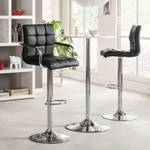 Chaise de bar Fitzgerald Imitation cuir - Noir / Chrome - 1 chaise