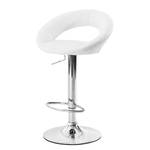 Chaise de bar Hemingway Imitation cuir - Blanc / Chrome - 1 chaise