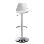 Chaises de bar Batya (lot de 2) Matière synthétique / Acier inoxydable - Blanc