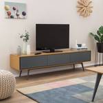 Tv-meubel Danica eikenhout/mat donkergrijs