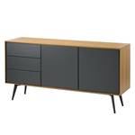 Dressoir Danica eikenhout/mat donkergrijs