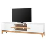 Tv-meubel Dahlia hoogglans wit/eikenhout