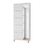 Armoire à chaussures MiPuro Blanc - Porte avec miroir sur la droite