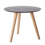 Tavolino Karay legno lamellare di fico di caucciù - effetto cemento / fico di caucciù