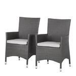 Poltrona da giardino Paradise Lounge in set 2 - Polyrattan grigio