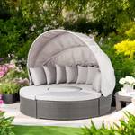 Premium Sonneninsel Paradise Lounge Polyrattan - Aluminiumrahmen - Grau / Hellgrau