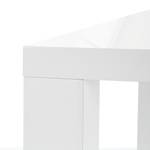 Table de salle à manger Acle Blanc brillant - 140 x 80 cm