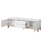 Buffet Blomquist I Blanc mat / Imitation chêne rouge