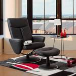 Fauteuil de relaxation Kenzo Avec repose-pieds - Imitation cuir - Noir