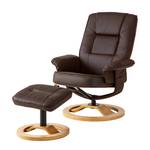 Fauteuil de relaxation Montreal Avec repose-pieds - Cuir synthétique marron