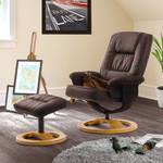 Fauteuil de relaxation Montreal Avec repose-pieds - Cuir synthétique marron