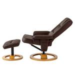 Fauteuil de relaxation Montreal Avec repose-pieds - Cuir synthétique marron