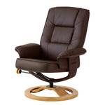 Fauteuil de relaxation Montreal Avec repose-pieds - Cuir synthétique marron