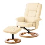 Relaxfauteuil Montreal (met hocker) beige kunstleer