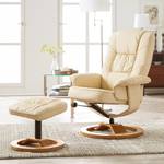 Relaxsessel Montreal (mit Hocker) Kunstleder Beige