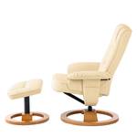 Fauteuil de relaxation Montreal Avec repose-pieds - Imitation cuir - Beige