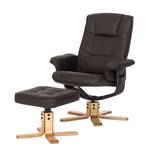 Fauteuil de relaxation Cosimo Cuir véritable - Marron foncé