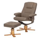 Relaxfauteuil Cosimo (met hocker) echt leer