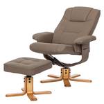 Fauteuil de relaxation Cosimo Avec repose-pieds - Cuir véritable - Limon