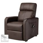 Fauteuil TV Schönwald Imitation cuir - Marron bison