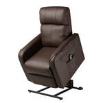 Fauteuil TV Schönwald Imitation cuir - Marron bison