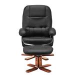 Fauteuil de relaxation Nagold Avec repose-pieds - Imitation cuir - Noir