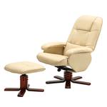 Relaxfauteuil Nagold (met hocker) kunstleer - Beige