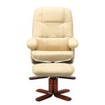 Relaxfauteuil Nagold (met hocker) kunstleer - Beige