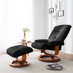 Fauteuil de relaxation Tennesse Avec repose-pieds - Cuir véritable / imitation cuir - Noir