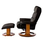 Relaxfauteuil Evansville (met hocker) echt leer - Bruin