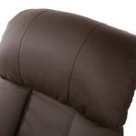 Relaxfauteuil Barosa (met hocker) kunstleer - bruin