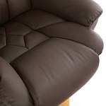 Fauteuil de relaxation Esprick Imitation cuir - Marron foncé