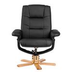 Relaxfauteuil Cosimo (met hocker) zwart kunstleer