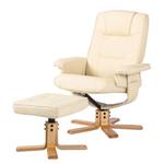 Relaxsessel Cosimo (mit Hocker) Kunstleder Beige