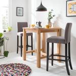 Barstoelen Nello II (2-delige set) linnen - Grijs