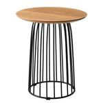 Table dappoint Zosin Chêne / Noir - Ø 40 cm