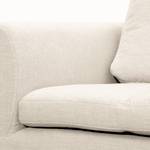 Hoekbank Brooklyn II geweven stof Geweven stof Saia: Beige - Longchair vooraanzicht links