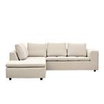 Ecksofa Brooklyn IV Webstoff Webstoff Saia: Beige - Breite: 247 cm - Ottomane davorstehend links