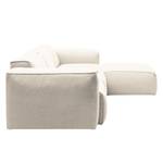 Ecksofa HUDSON 3-Sitzer mit Longchair Webstoff Saia: Beige - Breite: 328 cm - Longchair davorstehend rechts